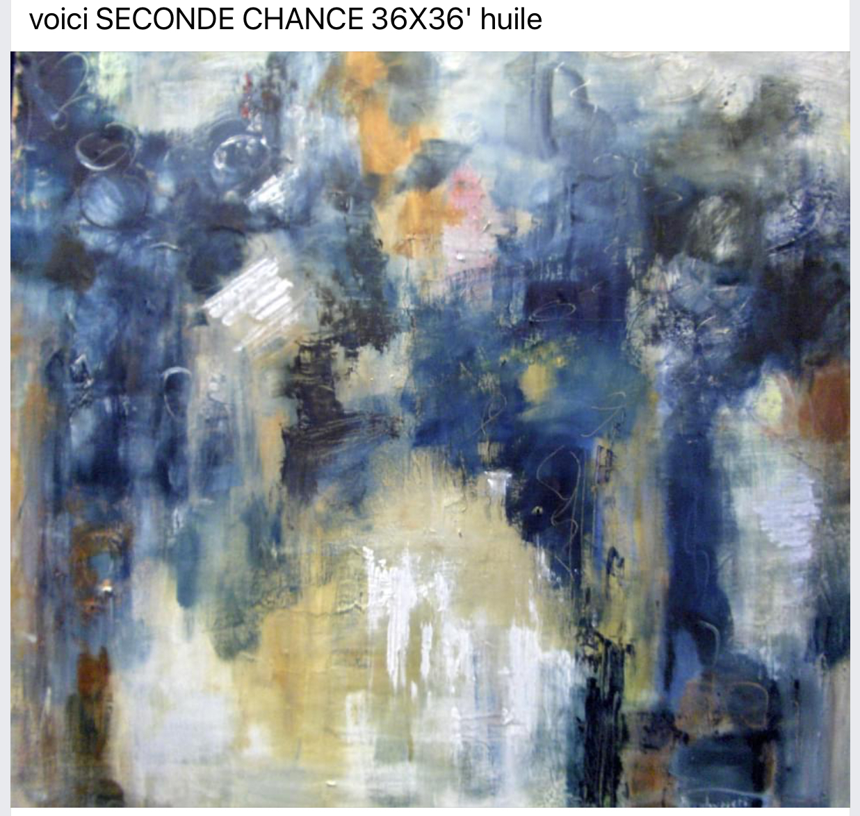 Toile abstraite de l’artiste Pauline Deslauriers