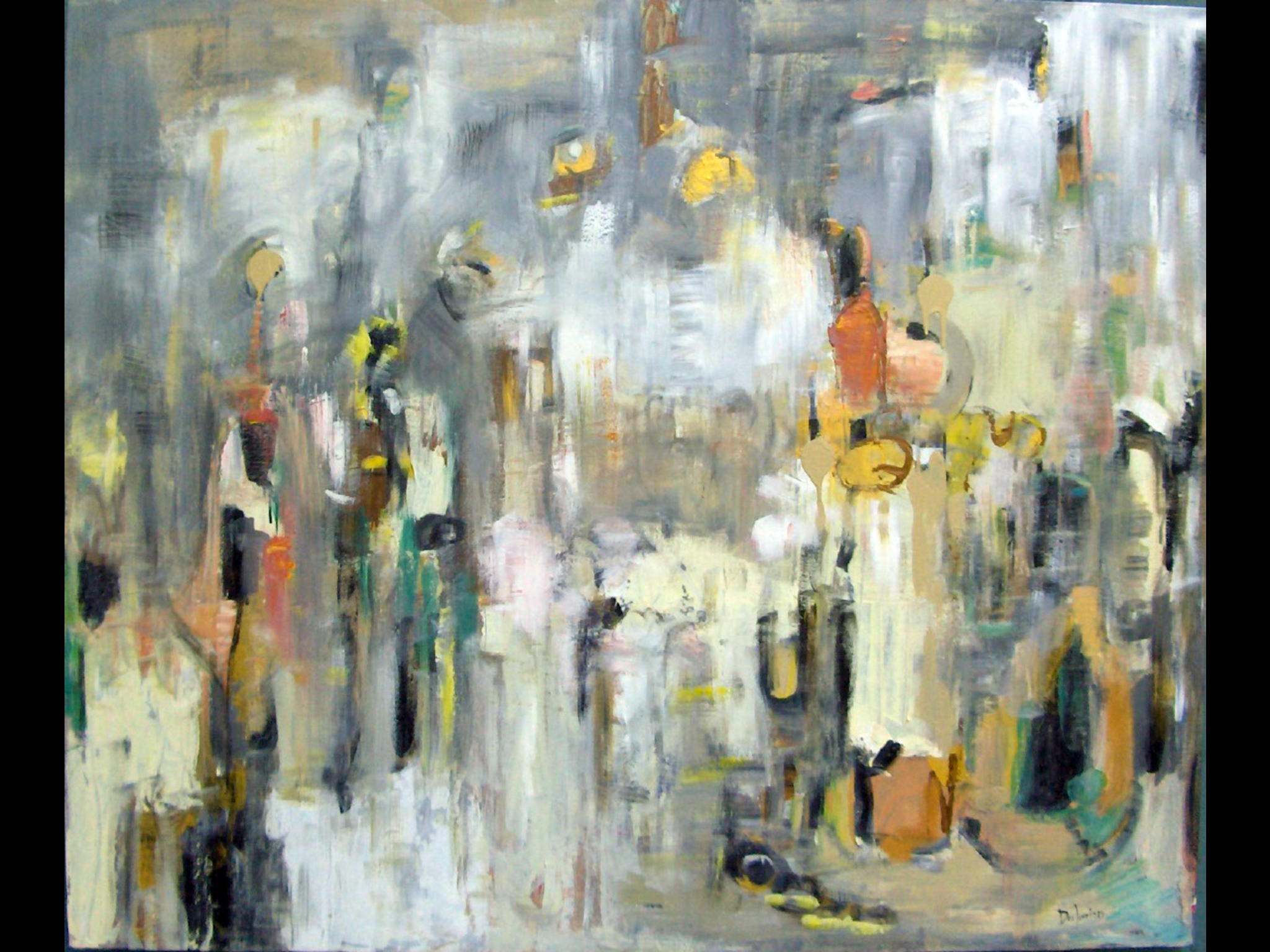 Abstrait contemporain Toile abstraite de l’artiste Pauline Deslauriers