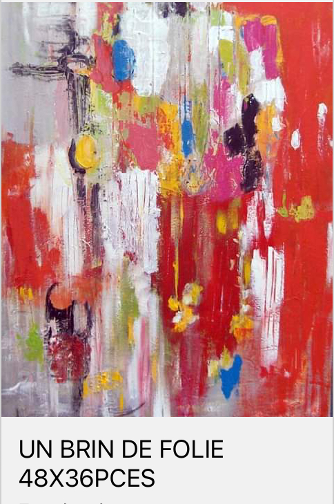 Abstrait un brin de folie Toile abstraite de l’artiste Pauline Deslauriers