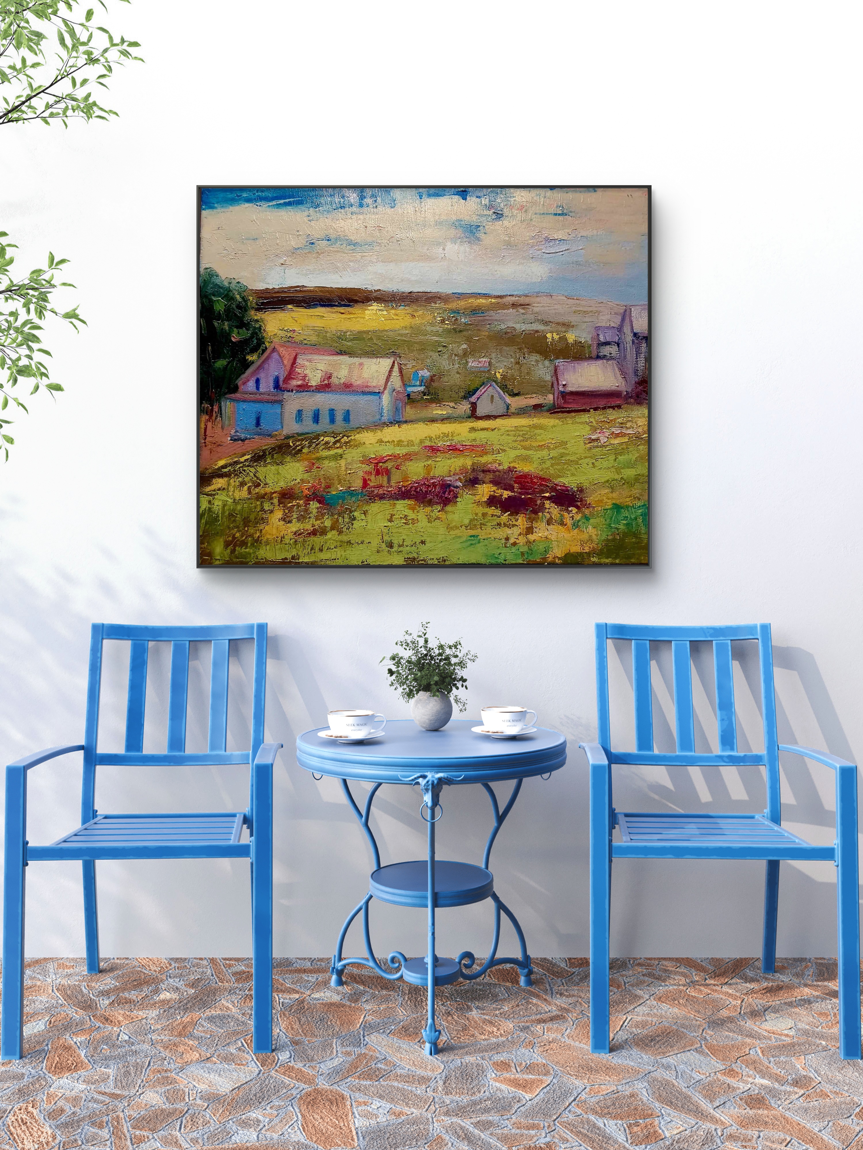 Toile à l’huile de la peintre Pauline Deslauriers de Shefford Qc