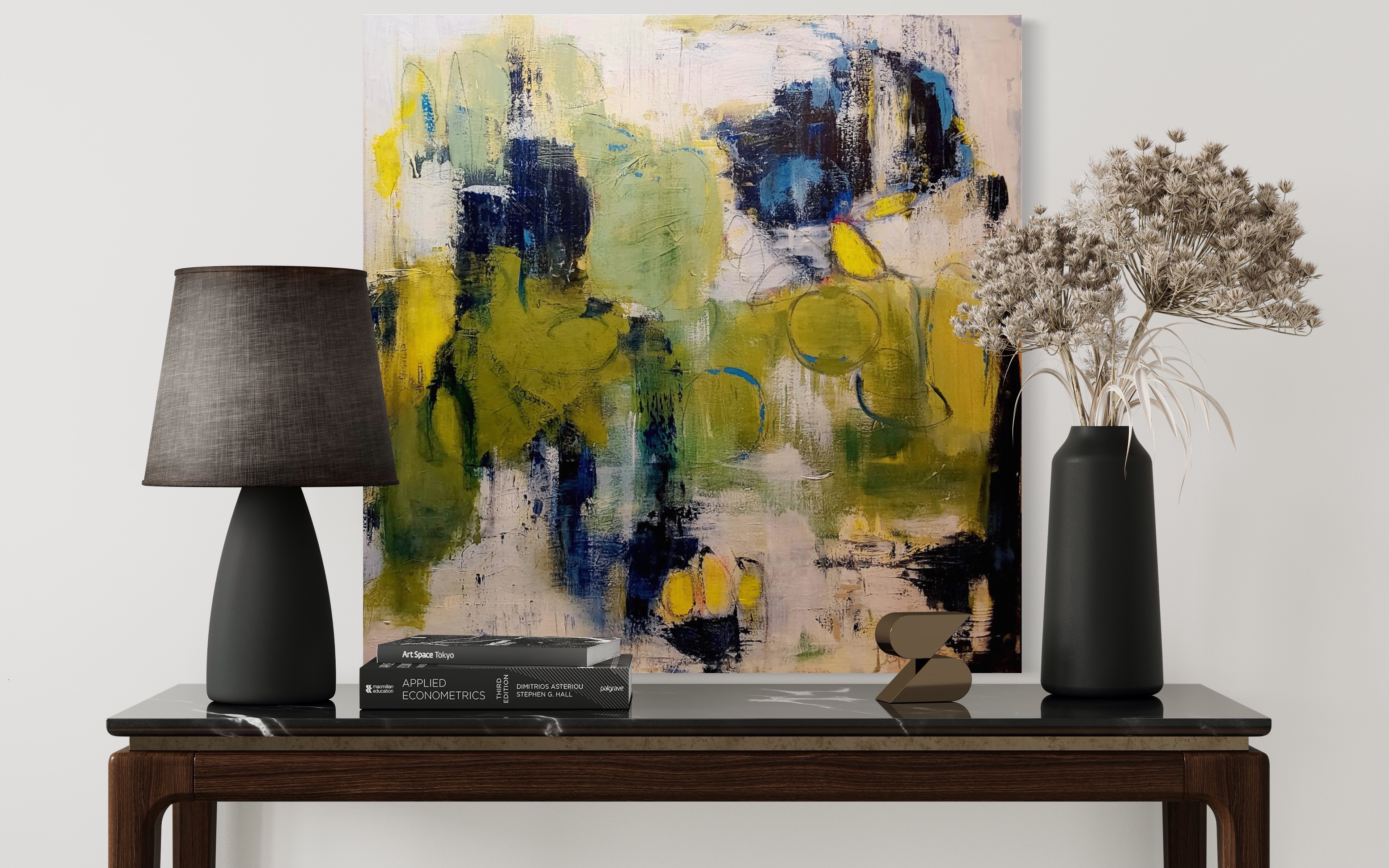 Toile abstraite de l’artiste Pauline Deslauriers