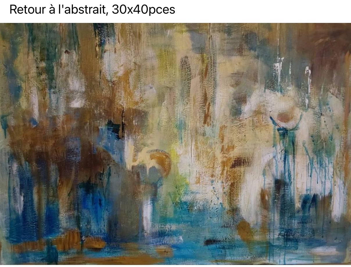 Abstrait bleu Toile abstraite de l’artiste Pauline Deslauriers