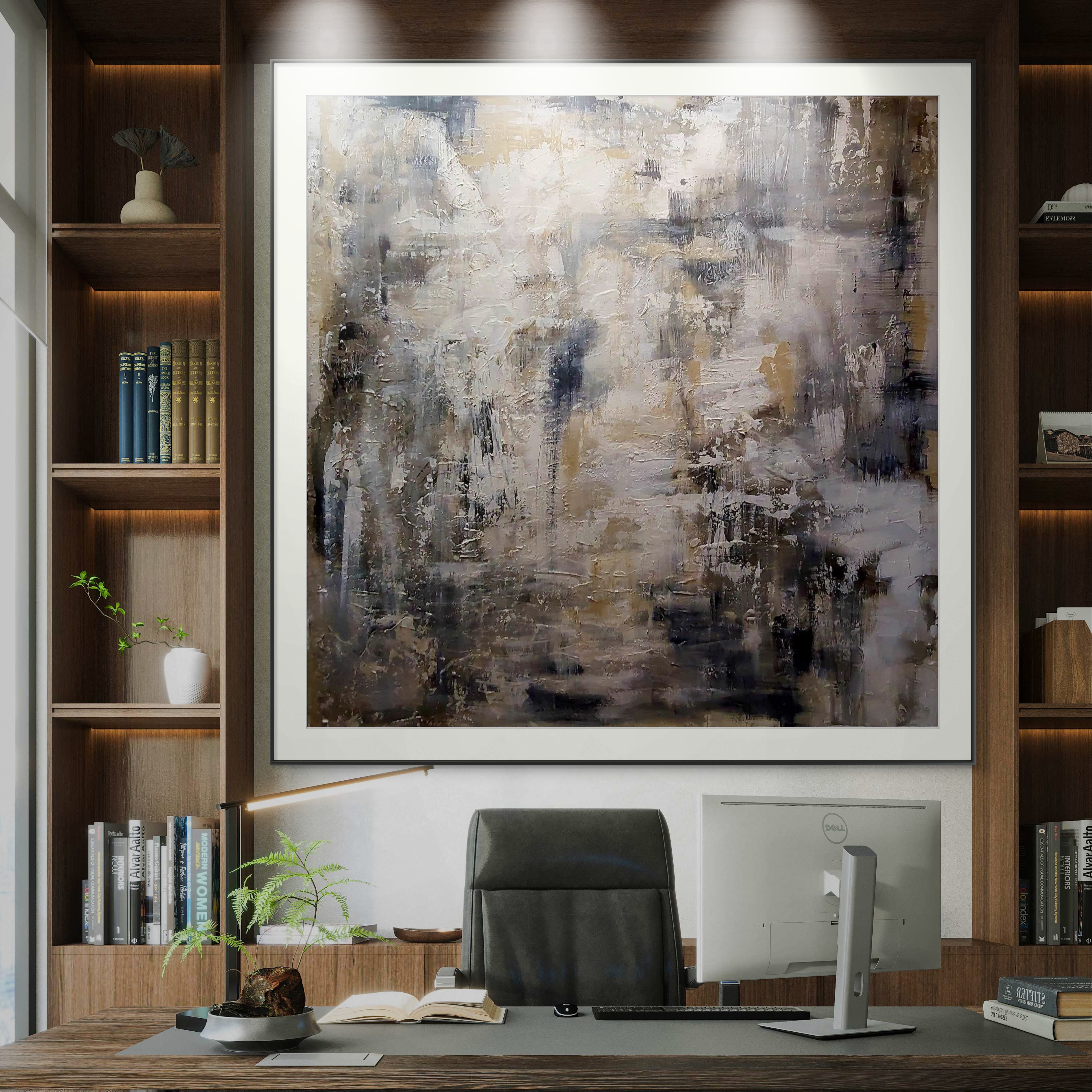 Grande toile 48 pouce par 48 de Pauline Deslauriers artiste peintre