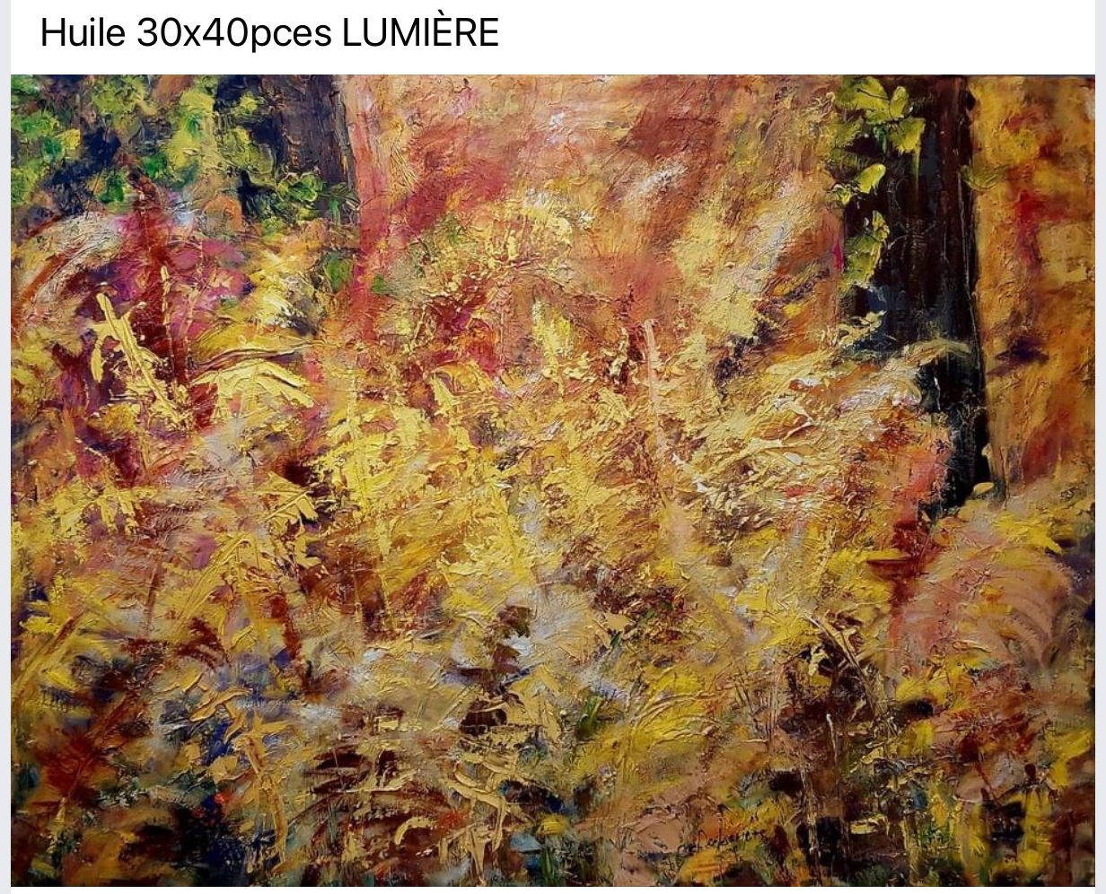 Abstrait jaune lumière Toile abstraite de l’artiste Pauline Deslauriers