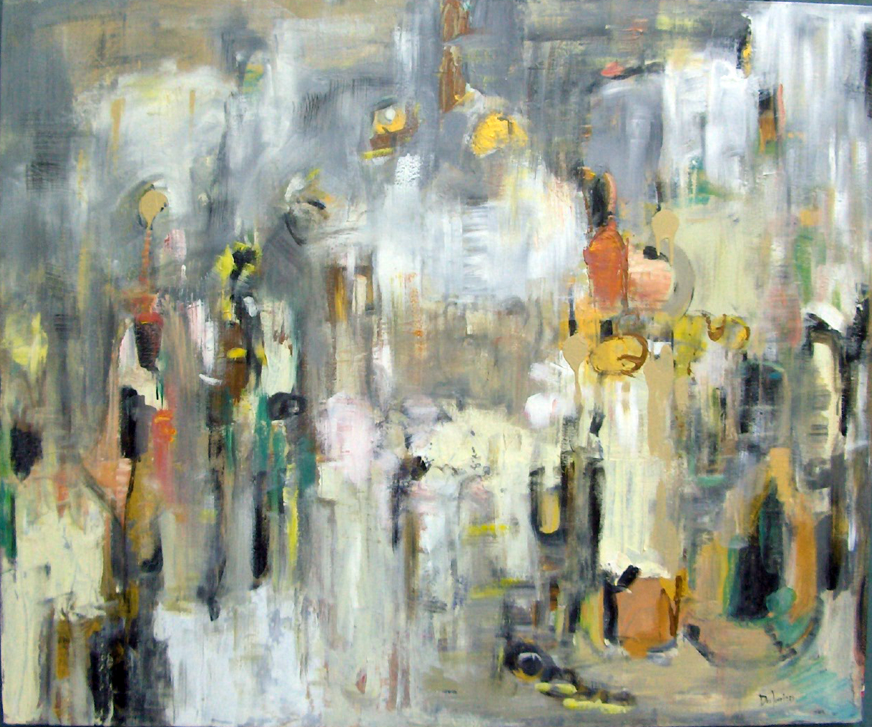 Vendu abstrait Toile abstraite de l’artiste Pauline Deslauriers