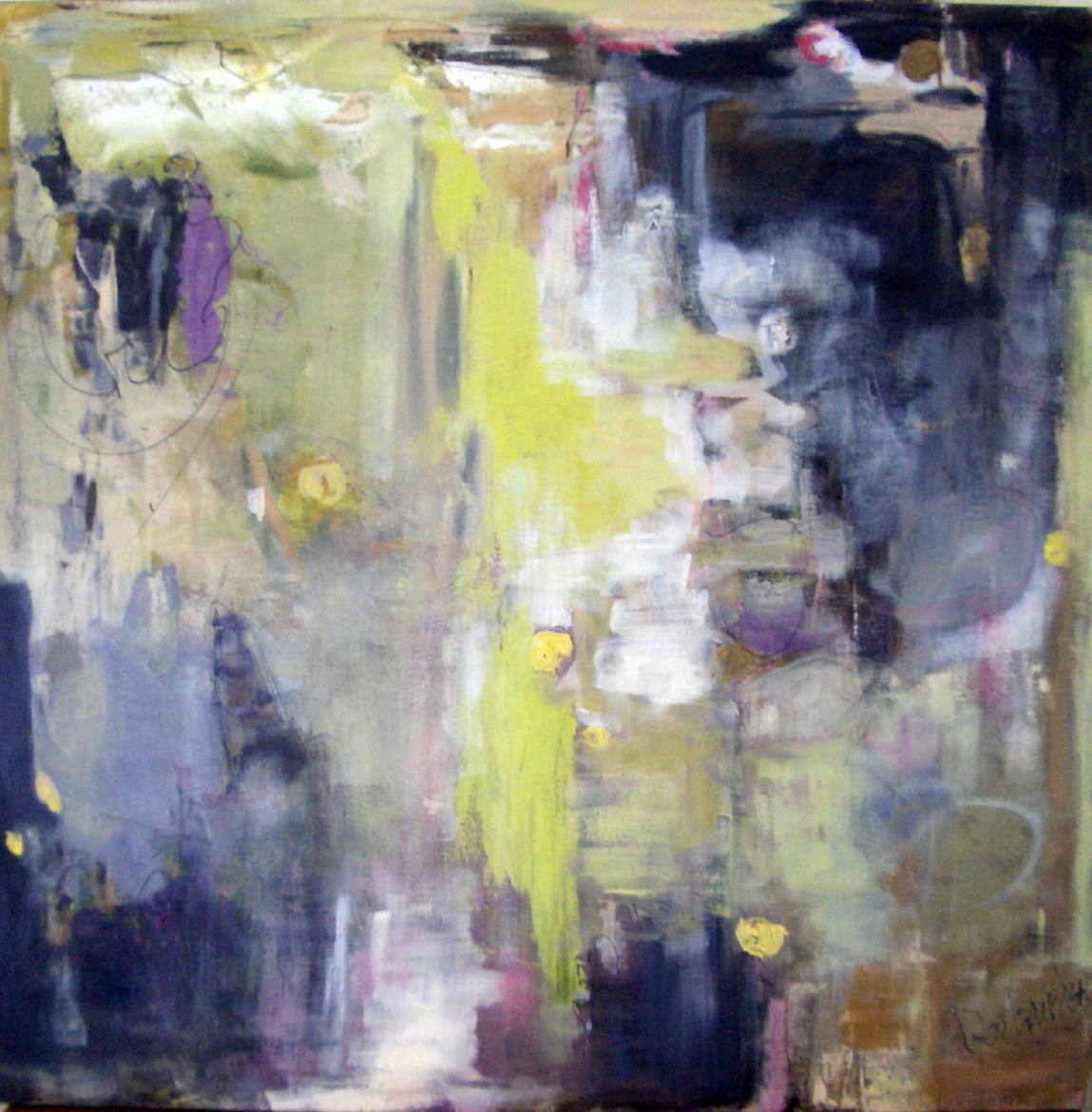 Vendu abstrait Toile abstraite de l’artiste Pauline Deslauriers