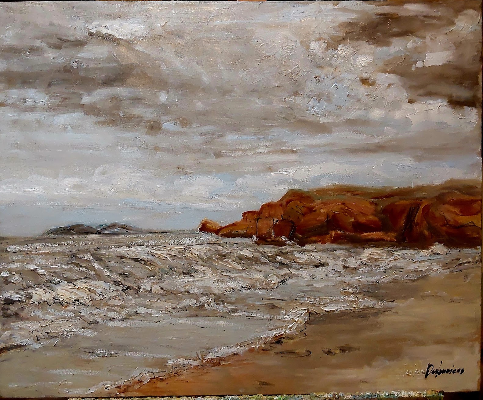 Paysage de mer tempête