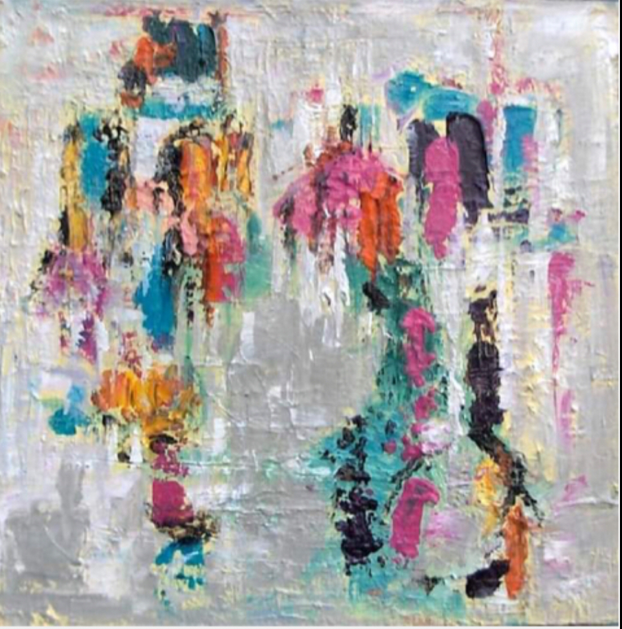 Abstrait  Explosion Toile abstraite de l’artiste Pauline Deslauriers